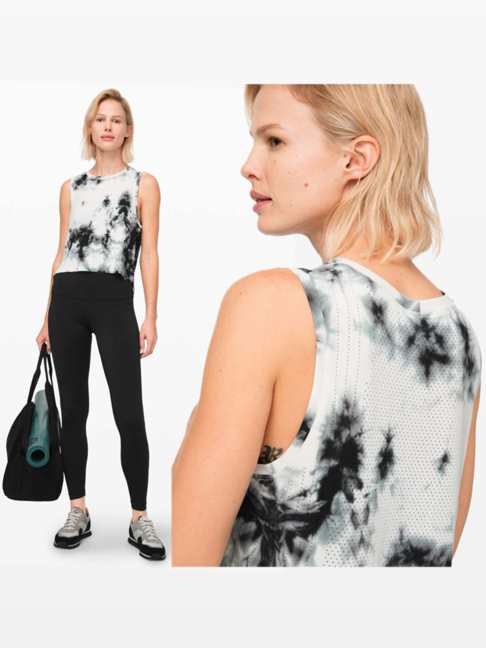 LULULEMON Train to Be Tank in *Shibori - Deep Coal / Deep Coal Sz. Medium